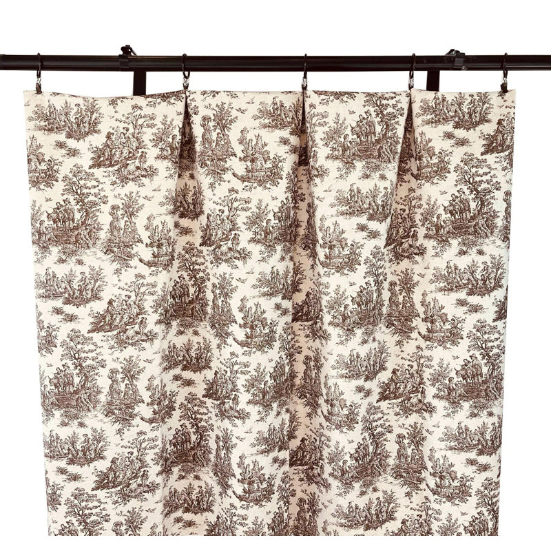 Rideaux châtaignier brun Toile Pastorale, L 25 po x L 84 po