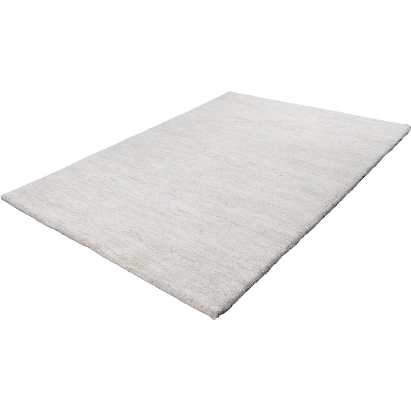 Pinero Solid Colour Wool Hand Woven Area Rug, Rectangle 70 x 140cm