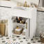 Meuble-lavabo 24 po avec lavabo intégré en céramique, meuble-lavabo à 2 portes et meuble-lavabo simple pour petite et moyenne salle de bain-126233971