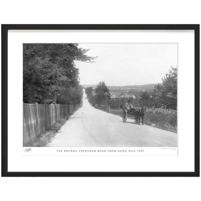 The Bourne, Frensham Road From Gong Hill 1909 by Francis Frith - Single Picture Frame Print, 45cm H x 60cm W x 2.3cm D