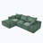 Boucle Sectional Sofa with pillows,No Assembly Needed-106714674