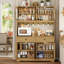 Garde-manger 71 po à DEL avec prise de courant, grande armoire de rangement à huche de cuisine à DEL-311496297