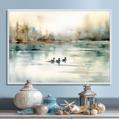 Ducks in Pond I - Duck Canvas Wall Art