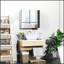 Armoire de salle de bain à miroir Kleankin avec cadre en acier 24 x 22, rangement mural pour cosmétiques et accessoires