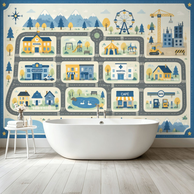 Adhésif mural autocollant auto-adhésif et amovible, 68.88" L x 96" W