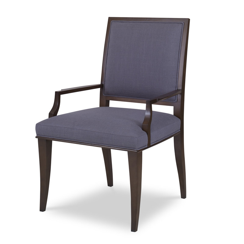 Princeton Arm Chair, American Walnut, Venice Linen