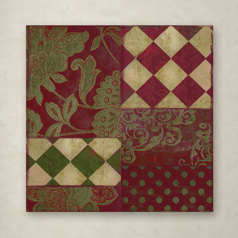 Jadaya «Merry Christmas Patchwork II» par Color Bakery, impression sur toile tendue, H 24 po x l 24 po x P 2 po
