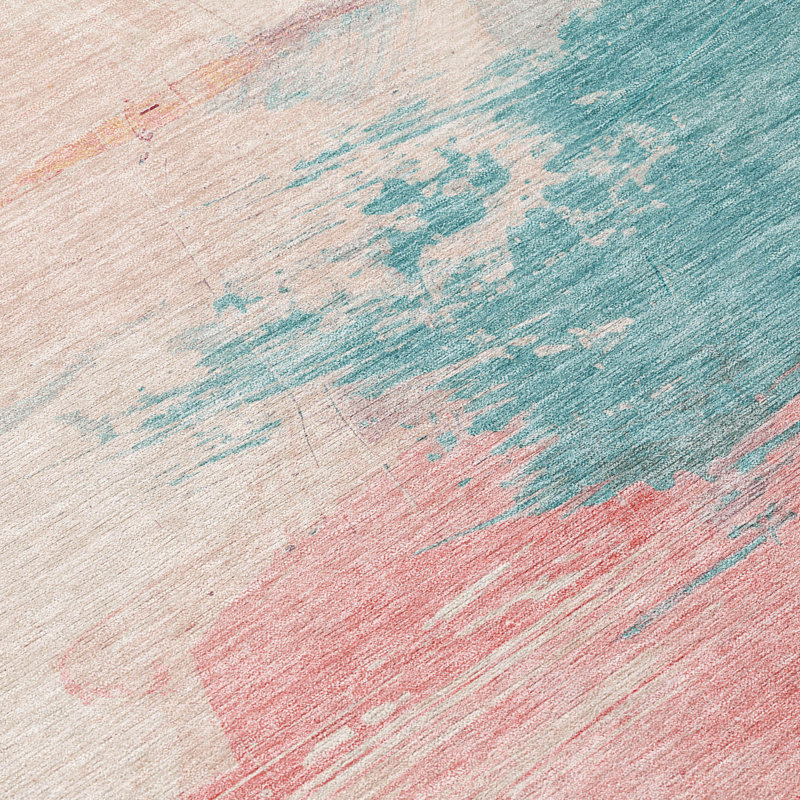 Tapis intérieur / extérieur rose Elanisse , 8 pi x 10 pi