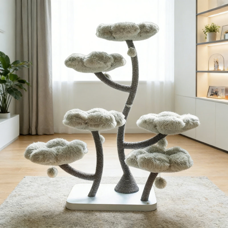 Simple and Creative Grey Cat Climbing Frame