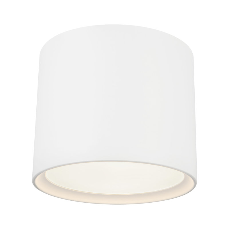 Uma 12-in Black dimmable LED Semi-Flush Mount, White