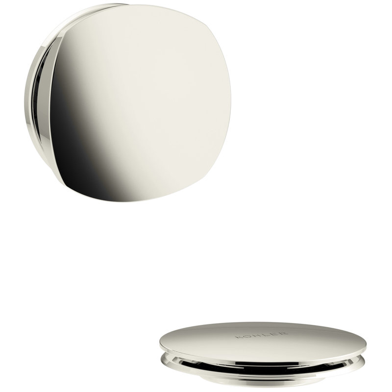 PureFlo Drain Stopper Tub Drain, Vibrant Polished Nickel