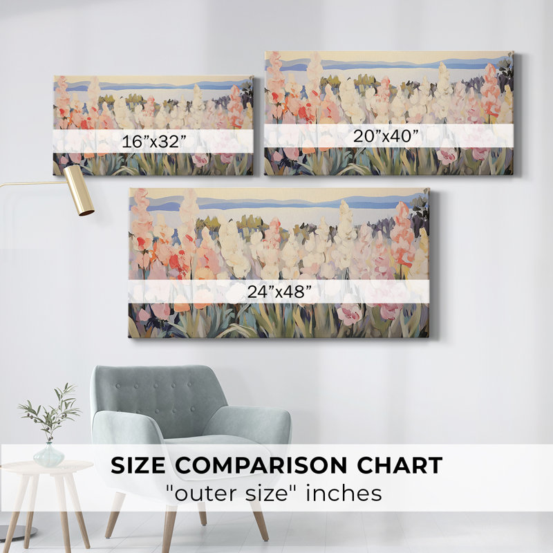 Botanical Series-CCXC III - Toile tendue avec châssis encadré - Prêt à être accroché, H 21 po x l 41 po, Doré