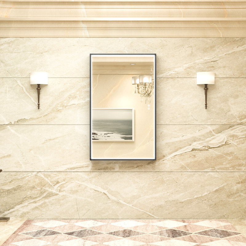 Sahiti Metal Framed LED Bathroom Mirror with Anti-Fog , 48" x 30"