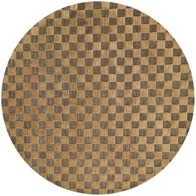 Coco Checkerboard 2'3" X 3'9" Rug, Round 6'