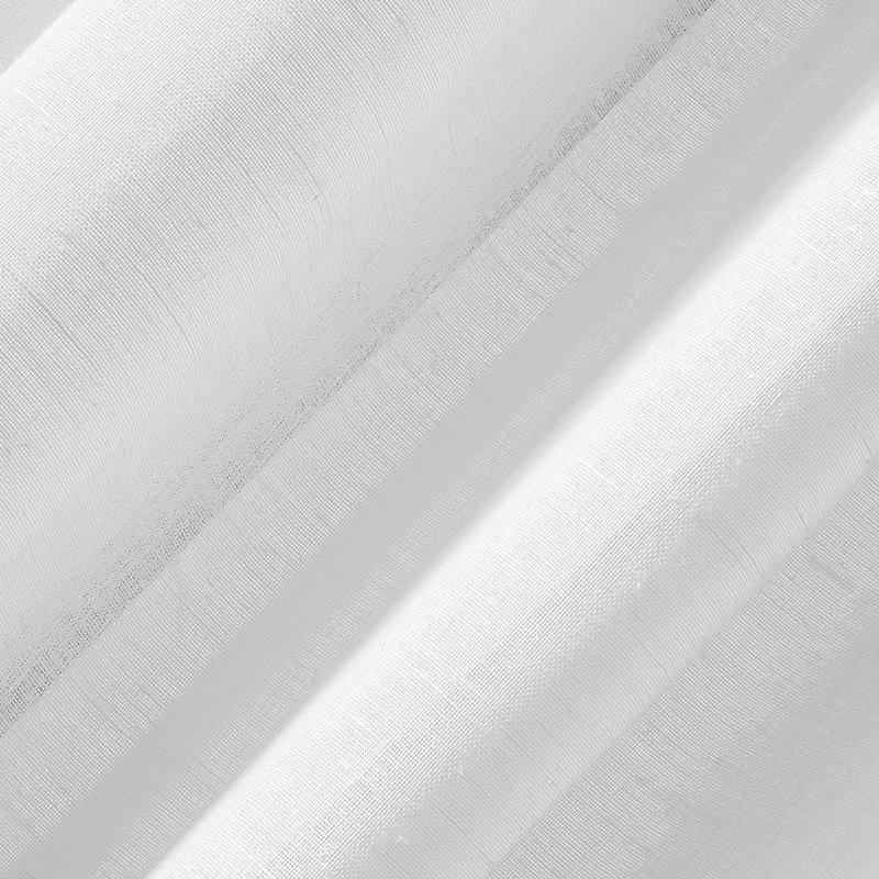 Akari Slub Textured Linen Blend Sheer Grommet Curtain Panel, 52" W x 84" L, White