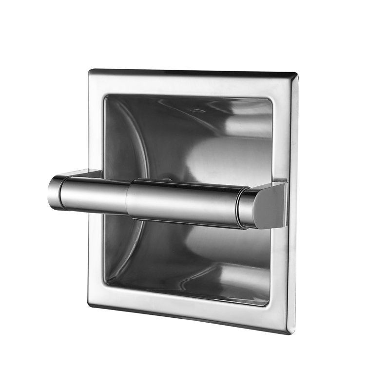 Porte-papier hygiénique encastré, Chrome
