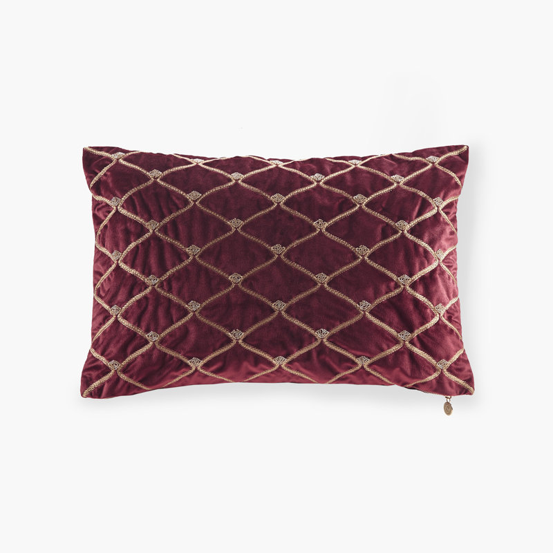 Coussin décoratif Gracie Mills Brad, Rouge