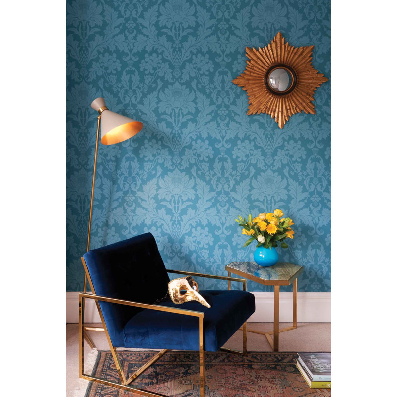 Mariinsky Fonteyn Damask Wallpaper Roll, Mink