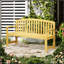 Banc d'extérieur en bois durable avec dossier et accoudoirs, parfait pour les sièges de jardin, de patio et de balcon