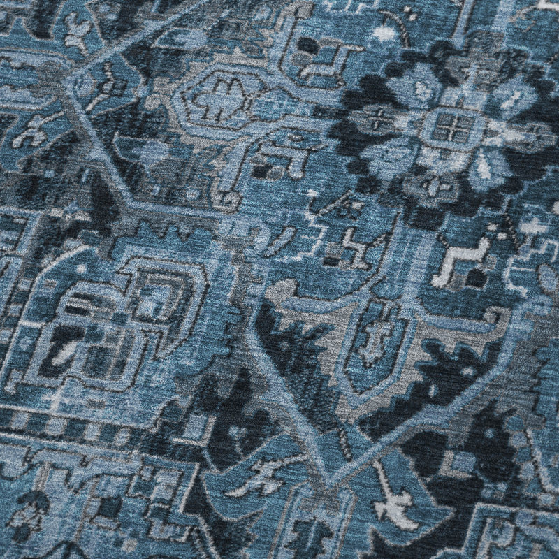 Jeté oriental en sherpa Addison, Bleu