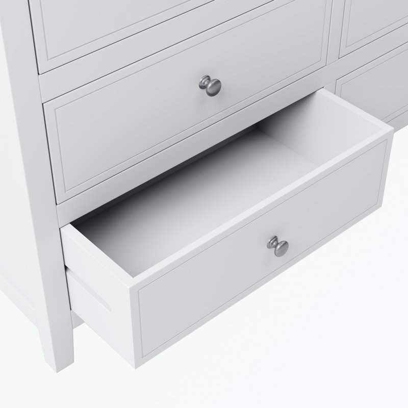 Commode 7 tiroirs Beilin, Blanc