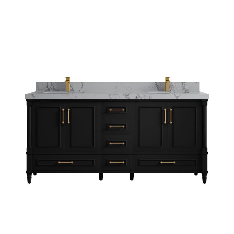 Ensemble de meuble-lavabo double 72 po Aberdeen, Venatino