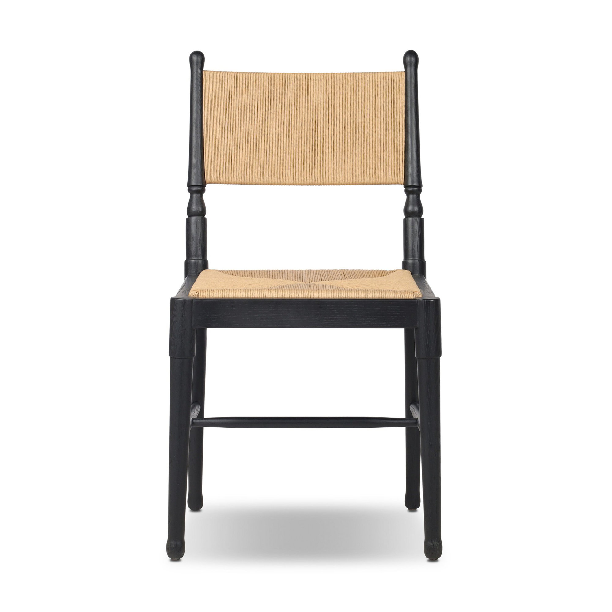 Fayth Dining Chair, Stained Black Ash/Natural