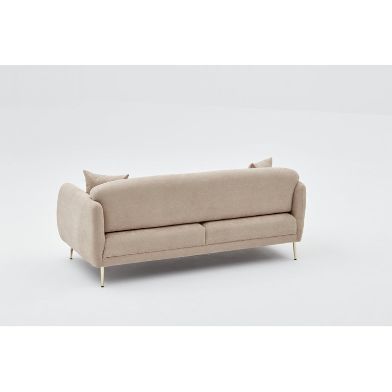 Darron 4 Seater Sleeper, Beige Gold