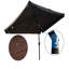 Parasol de patio 10 x 6,5 pi pour piscine, manivelle et inclinaison, auvent imperméable, marché extérieur rectangulaire de conception 10 x 6,5 pi, poteau en acier, assemblage facile à bouton-poussoir
