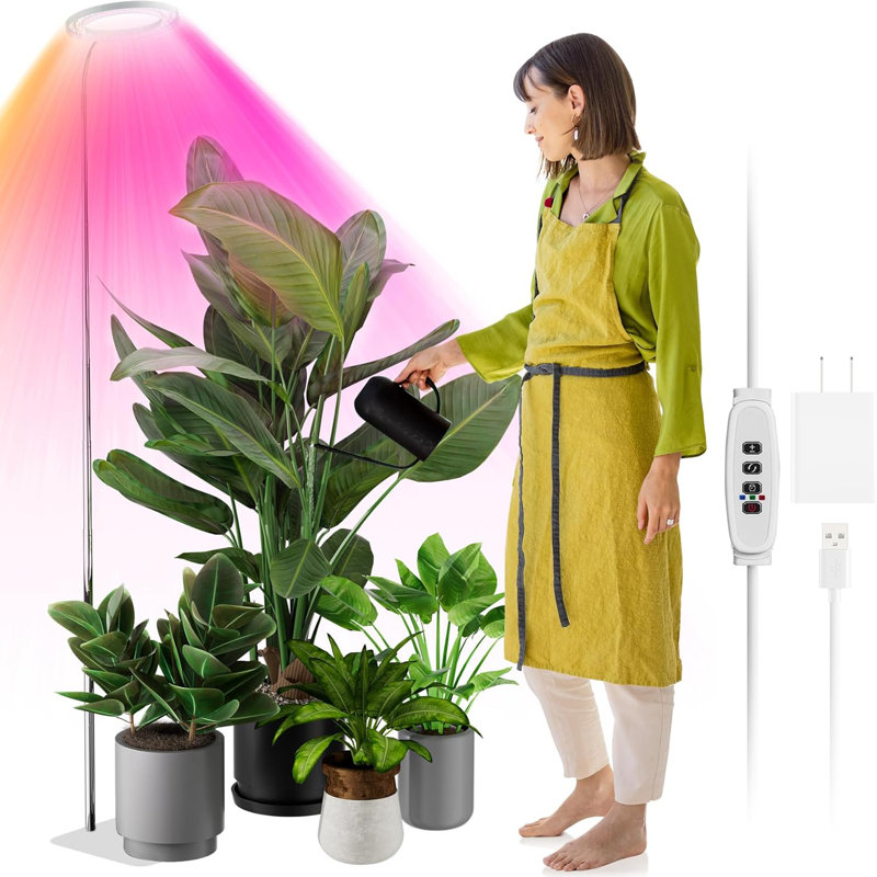 61inch Full Spectrum Grow Light with Base for Indoor Plants, Chrome