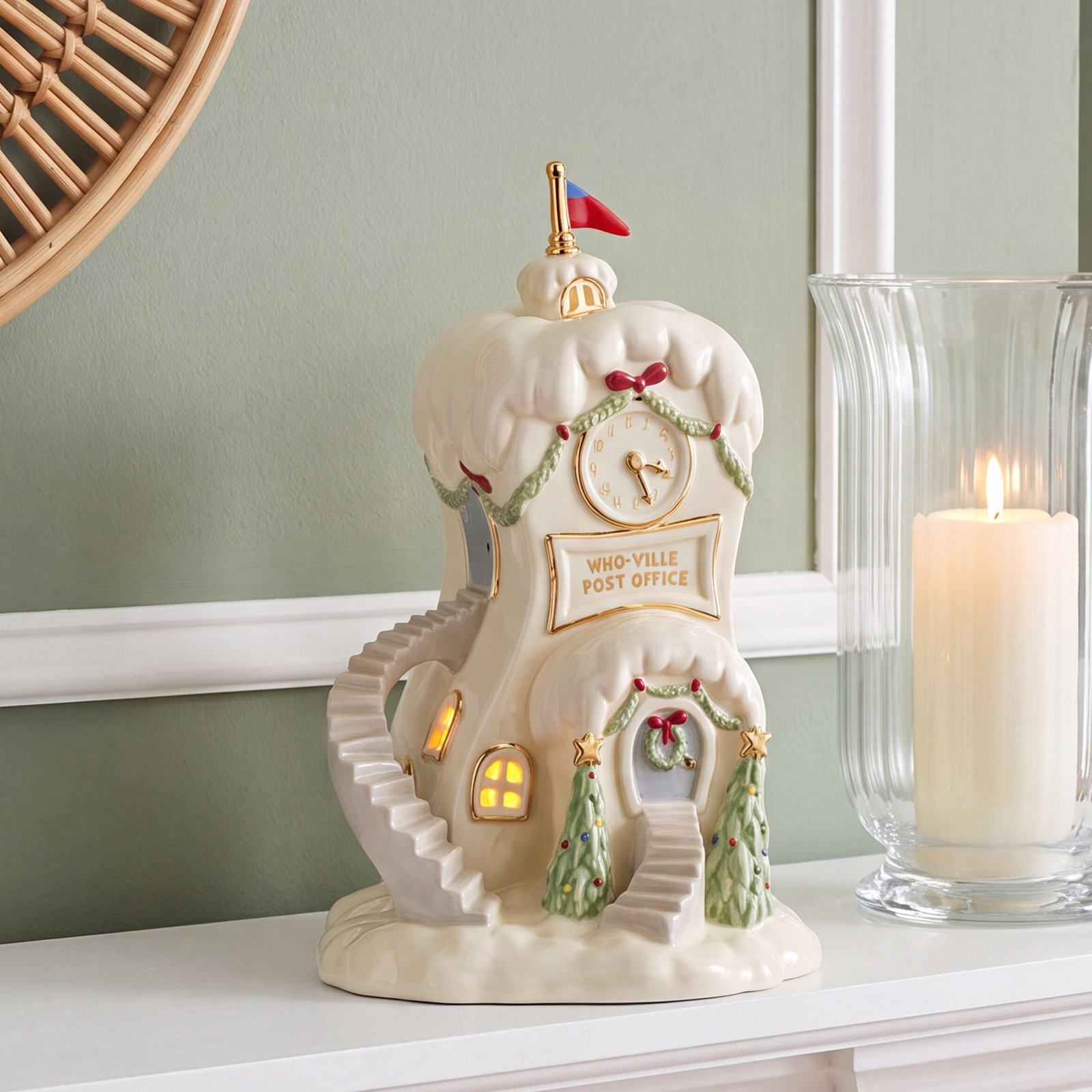 GRINCH Who-Ville Post Office Figurine
