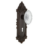 Victorian Plate with Decorative Keyhole and Crystal Victorian Knob