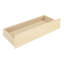Lit simple en bois pour lit simple - rangement à deux tiroirs, fabrication en bois, naturel, têtes de lit incluses avec finition naturelle unie,