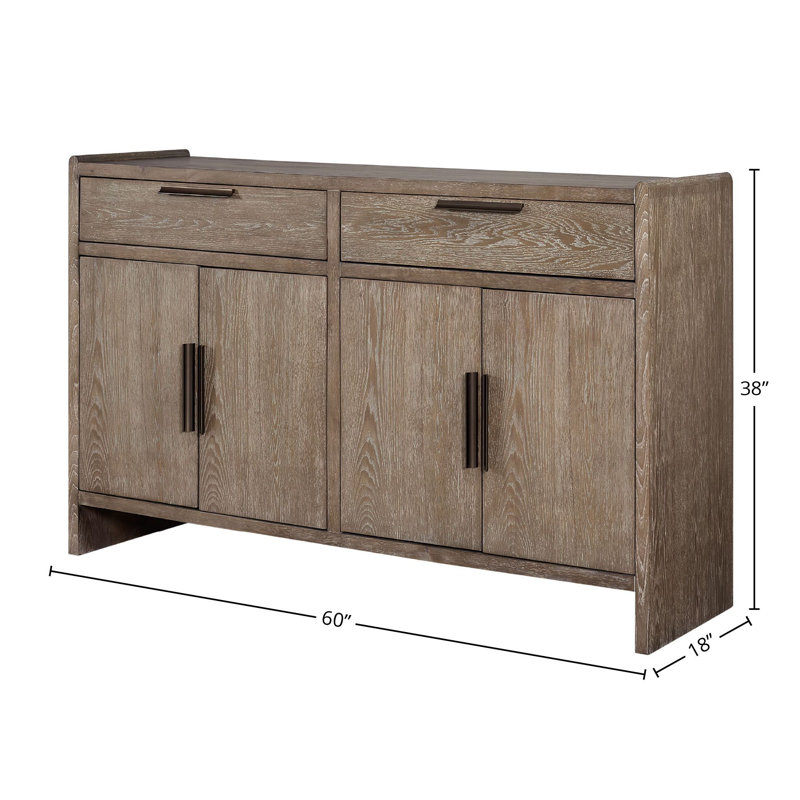 Katsikis 4-Door Wood Server, Cocoa
