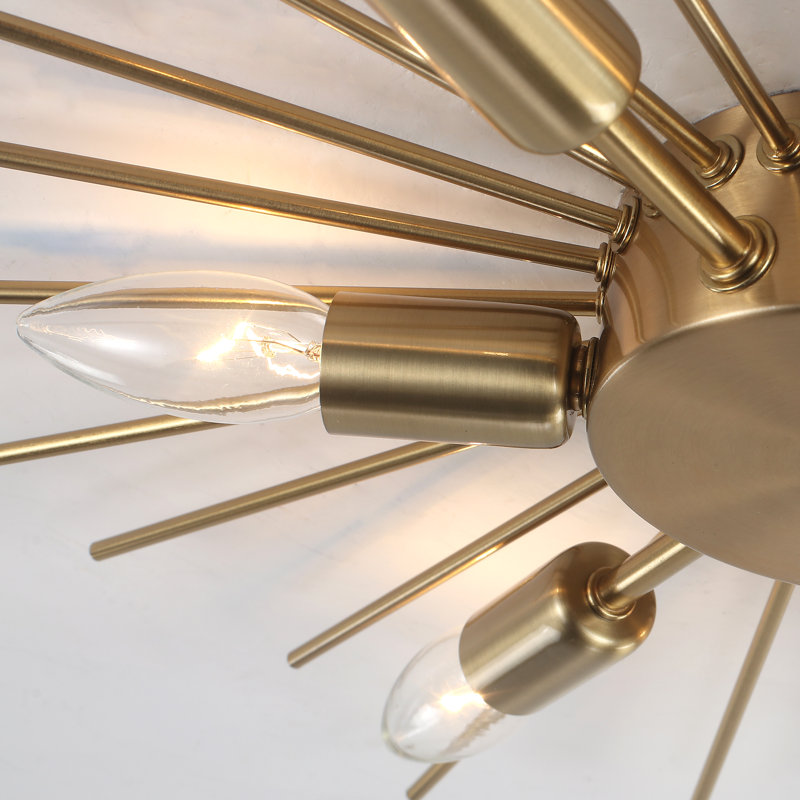 Freja 6 - Light 23.6" Dimmable Sputnik Flush Mount, Gold