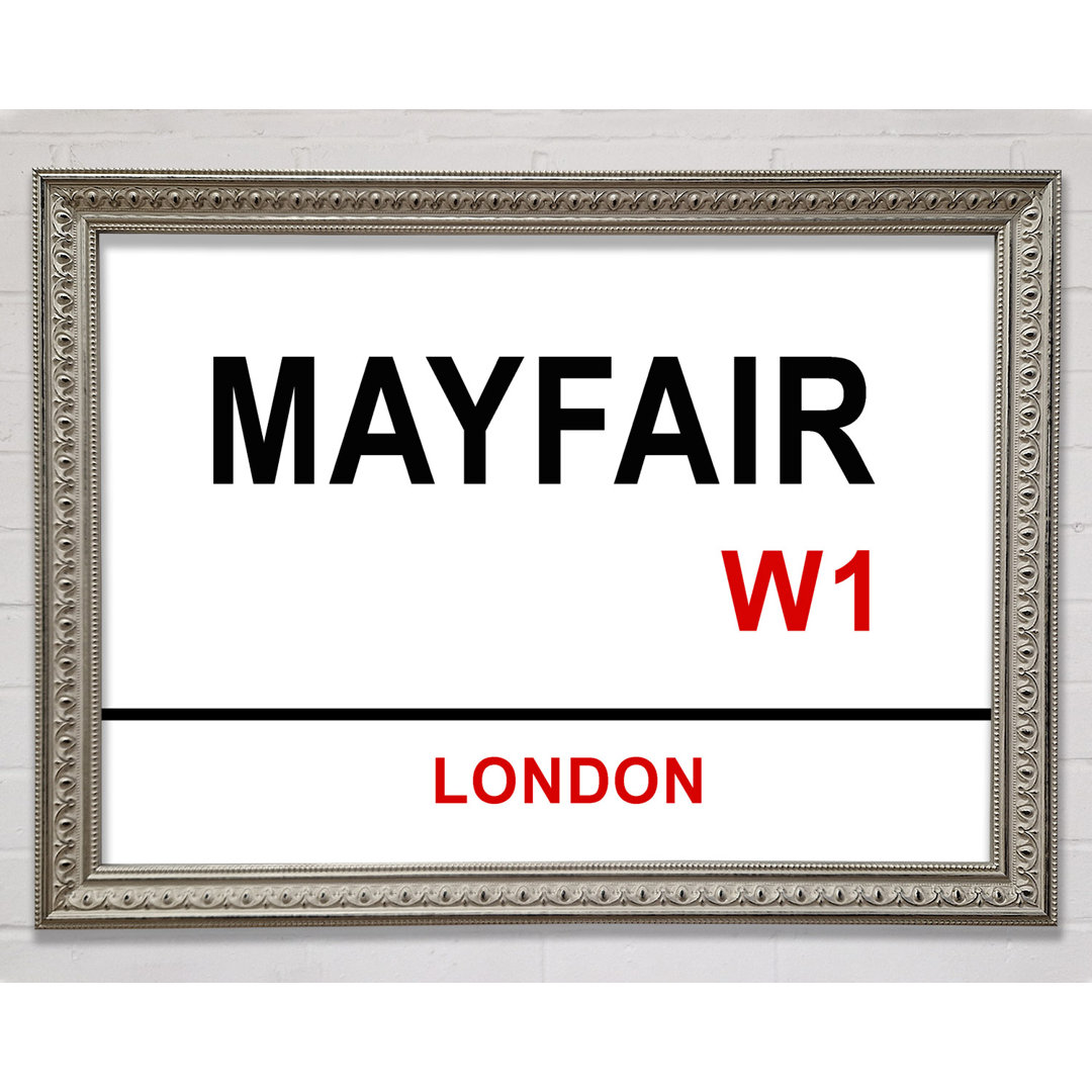 Mayfair Signs - Einzelne Bilderrahmen Kunstdrucke