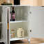 Buffet blanc avec 4 portes et tablettes amovibles, pour le salon et la salle à manger, assure une grande armoire de rangement à 4 portes durable, blanc, volume riche, fabrication