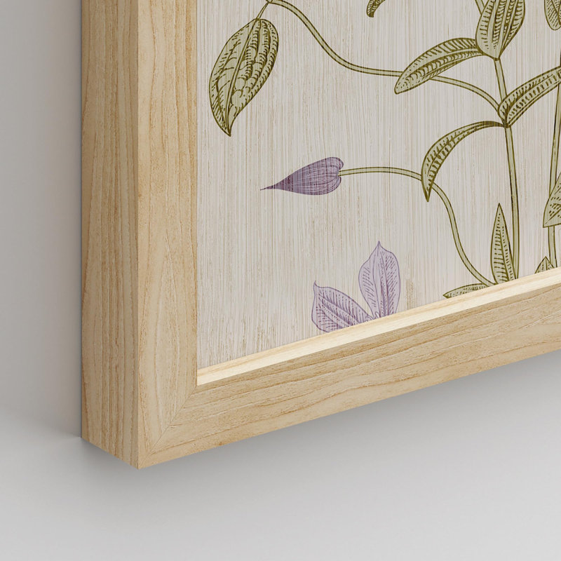 Wildflowers Floral Botanical, impression sur papier 4 pièces, Naturel, H 16 po x l 12 po