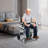 Lockable Rolling Shower Chair With Commode(U-Shape Seat)