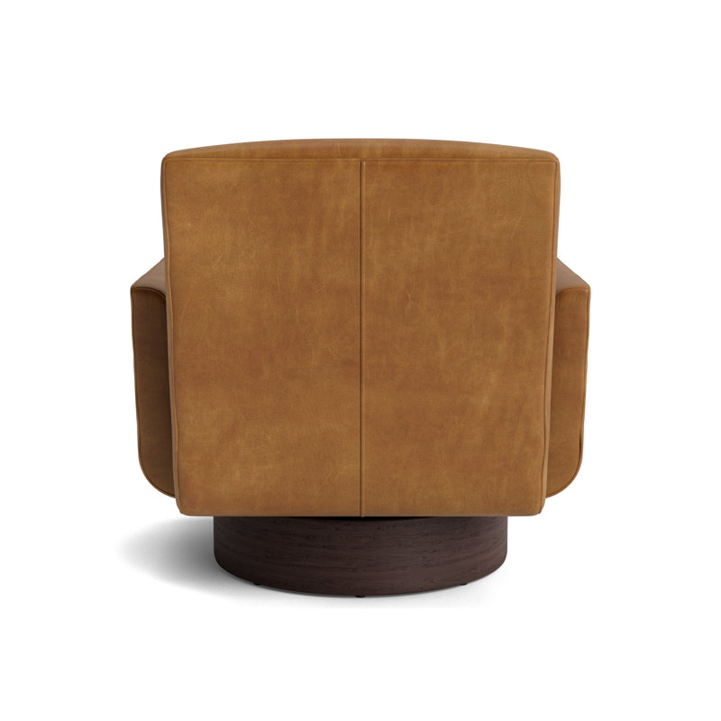 Supernova Full Swivel Leather Chair, Java, Bedford - Saddle