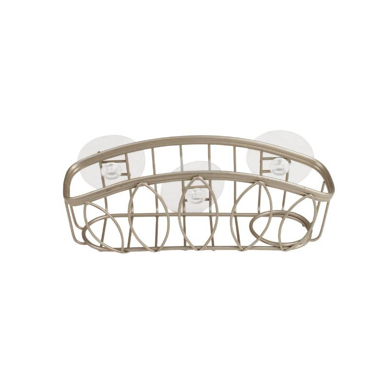 Leaf Suction Sponge & Brush Holder, Satin Nickel