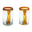 Verre à bière en verre recyclé soufflé à la main Ebern Designs (paire)
