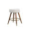 Tabouret pivotant à hauteur de comptoir pivotant à 360 ° de style Mid-Century blanc - moderne, revêtement, ton de bois brun