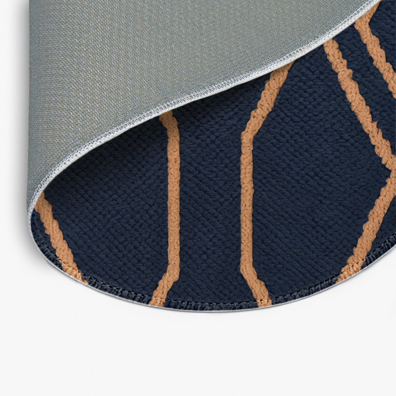 Tapis gris intérieur et extérieur Trellis, Rond 5 pi