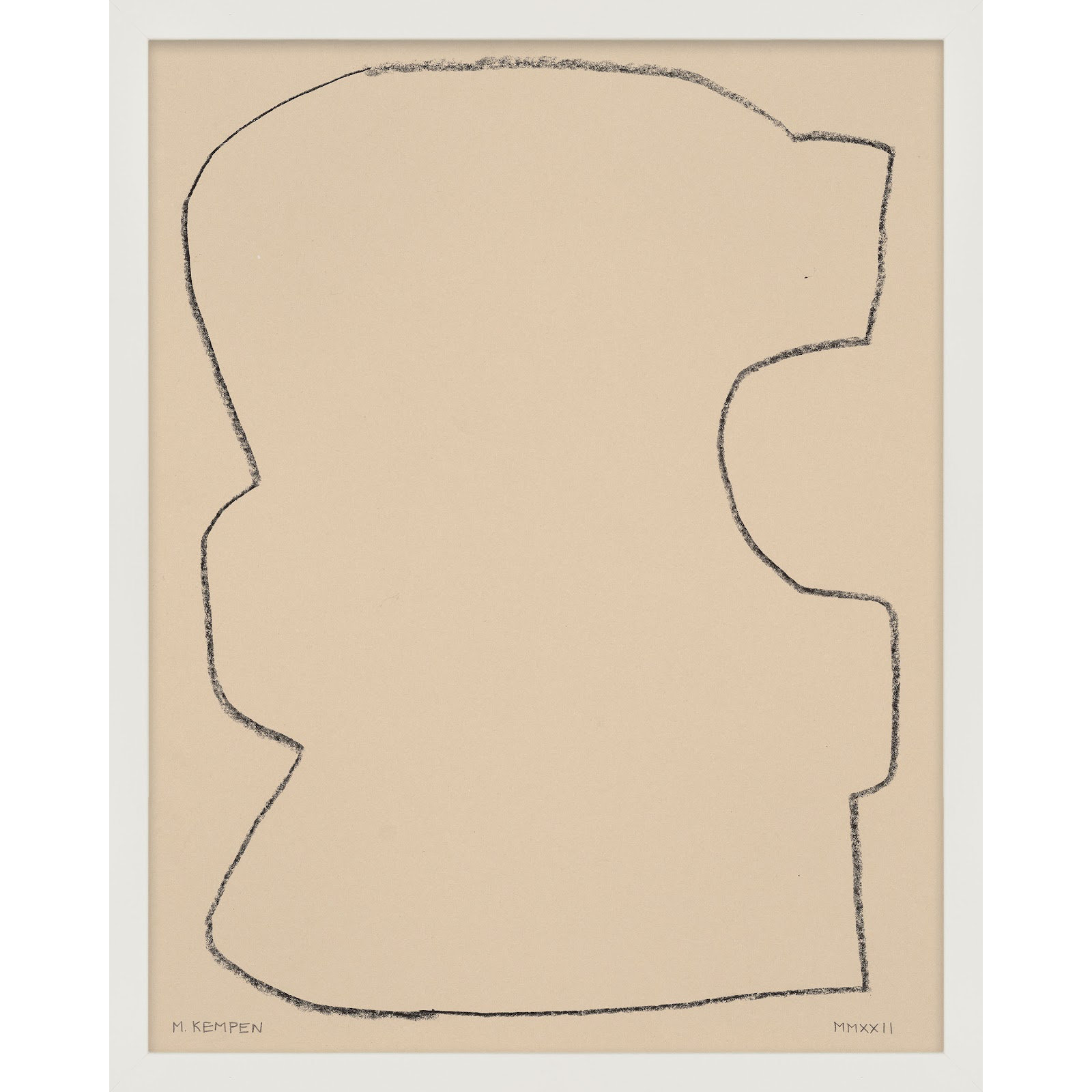 Outlines 9 by Michael Kempen, White Framed, 40" W x 50" H