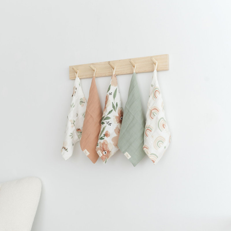 Parker 5-pc. Baby Wash Cloth Set (pink Floral)