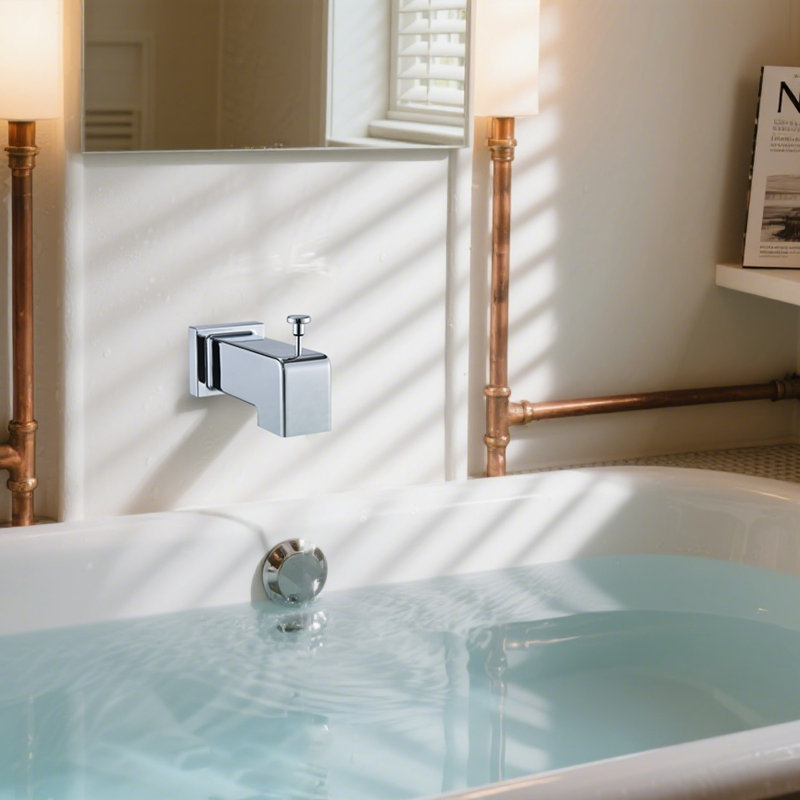 Wall Mounted Tub Spout Trim With Diverter