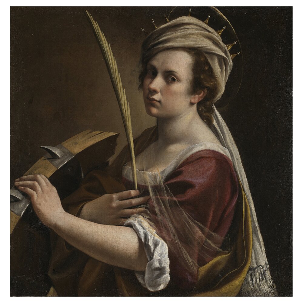 Leinwandbild Selbstporträt als Heilige Katharina von Alexandria von Artemisia Gentileschi