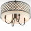 Lustre tambour 5 lumières à abat-jour Mance-2066007451