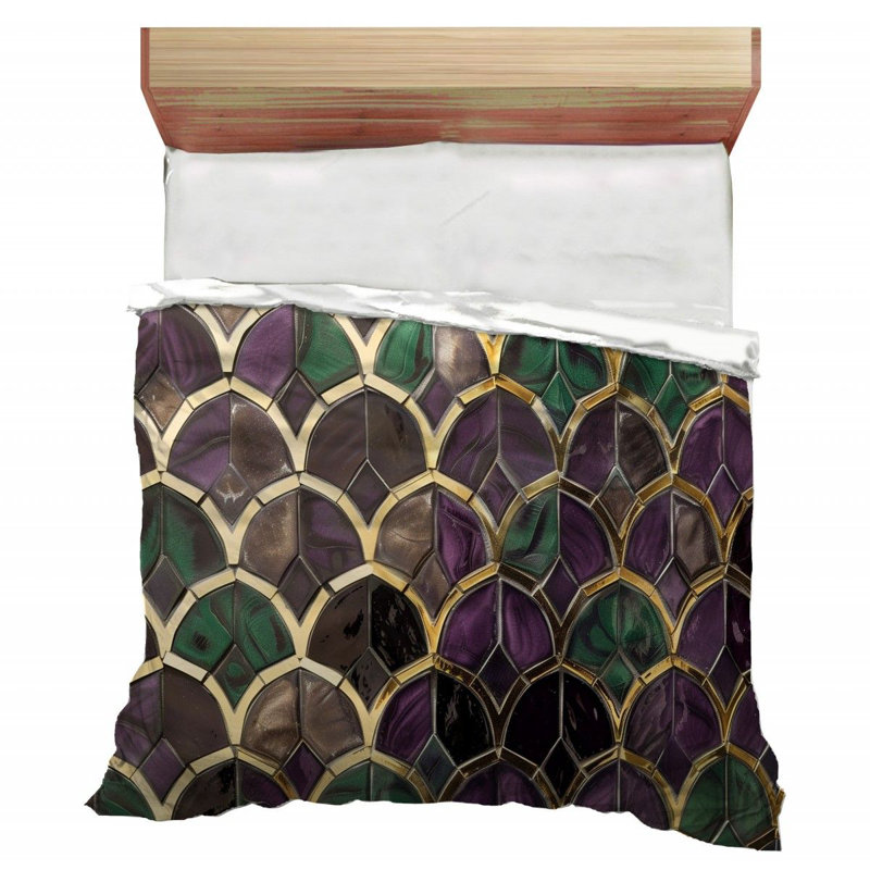 Trendy Floral Plush Microfiber / Polyester Comforter, Twin Comforter